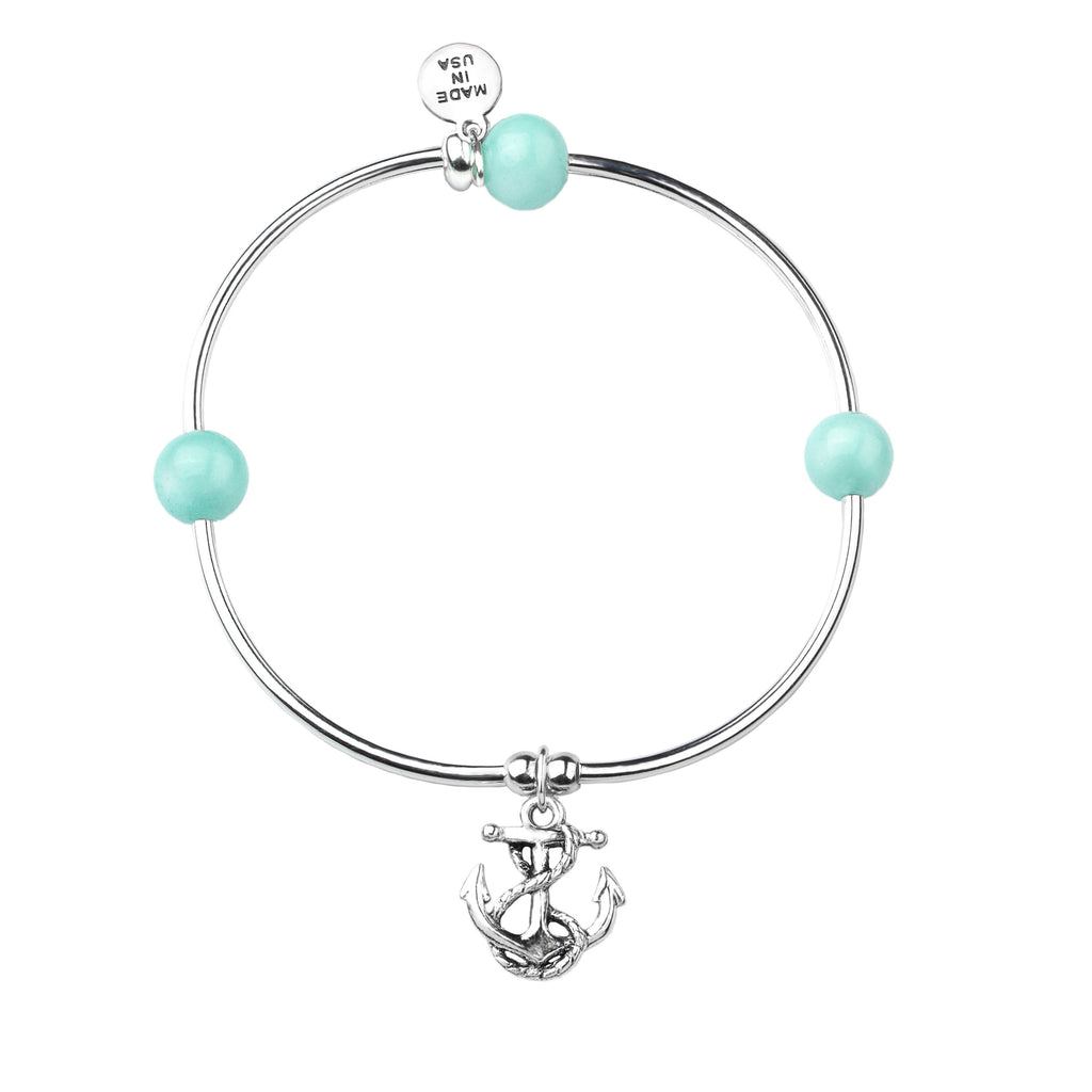 Anchor | Soft Bangle Charm Bracelet | Tiffany Blue
