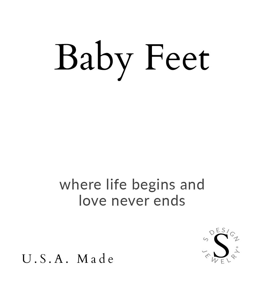 Baby Feet | Soft Bangle Charm Bracelet | Sodalite