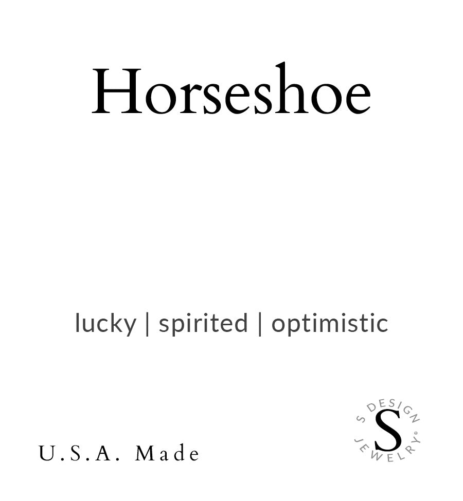 Horseshoe | Soft Bangle Charm Bracelet | Amazonite