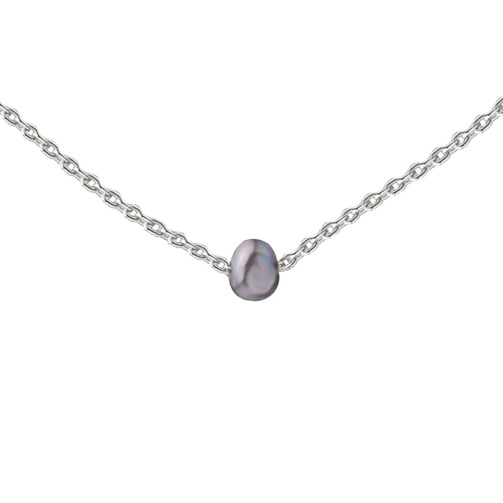Pearl | Little Layer Necklace | Natural Gray