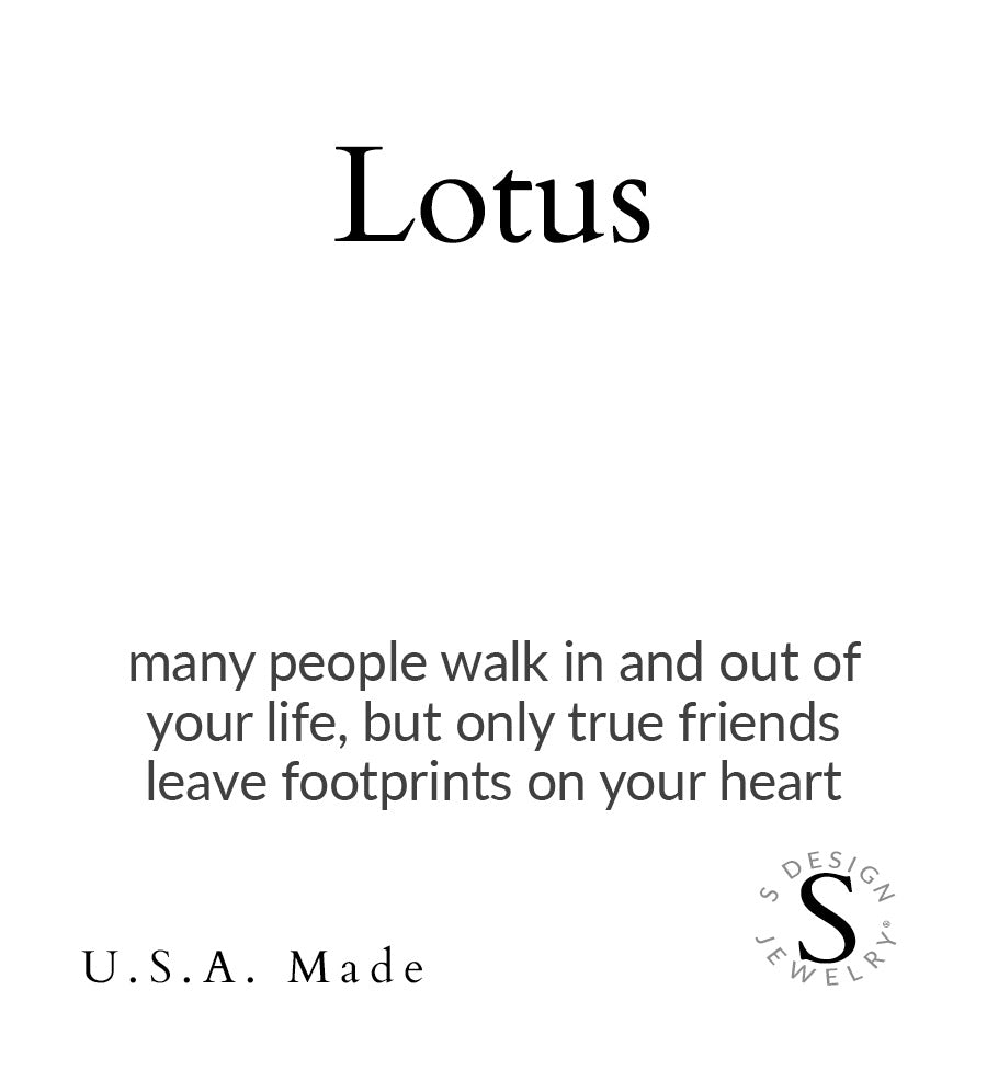 Lotus | Soft Bangle Charm Bracelet | Amethyst