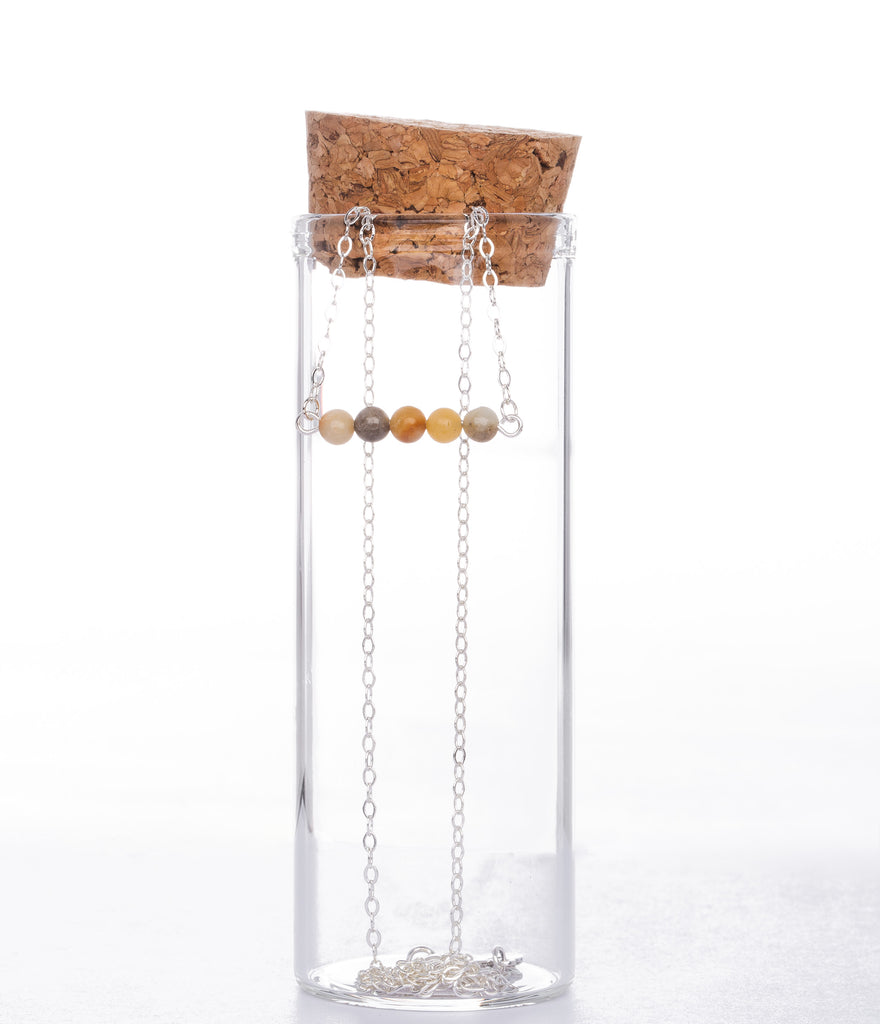 Stone Bar Necklace | Tiffany Blue Agate