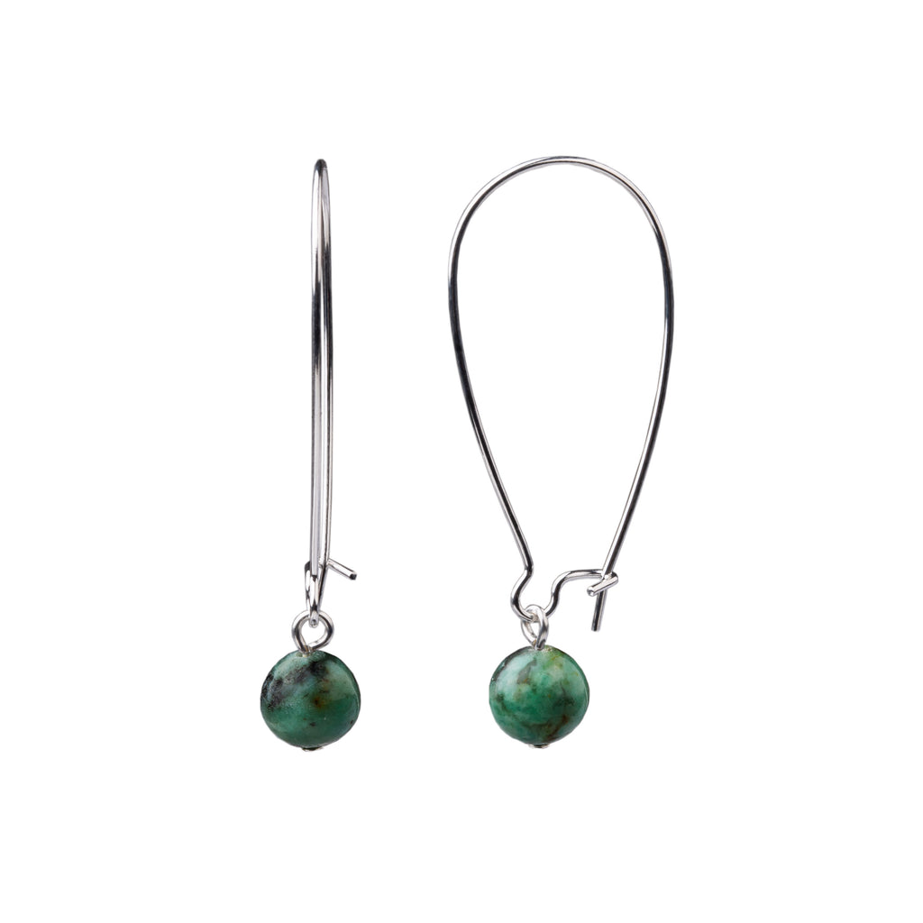 Earring | Kidney Wire - Large  | African Turquoise