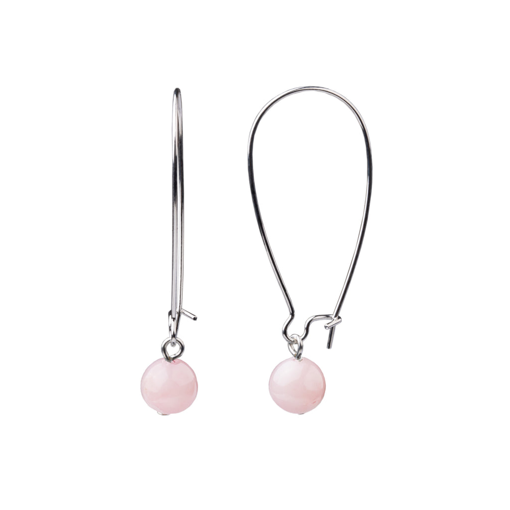 Earring | Kidney Wire - Large  | Rose Quartz