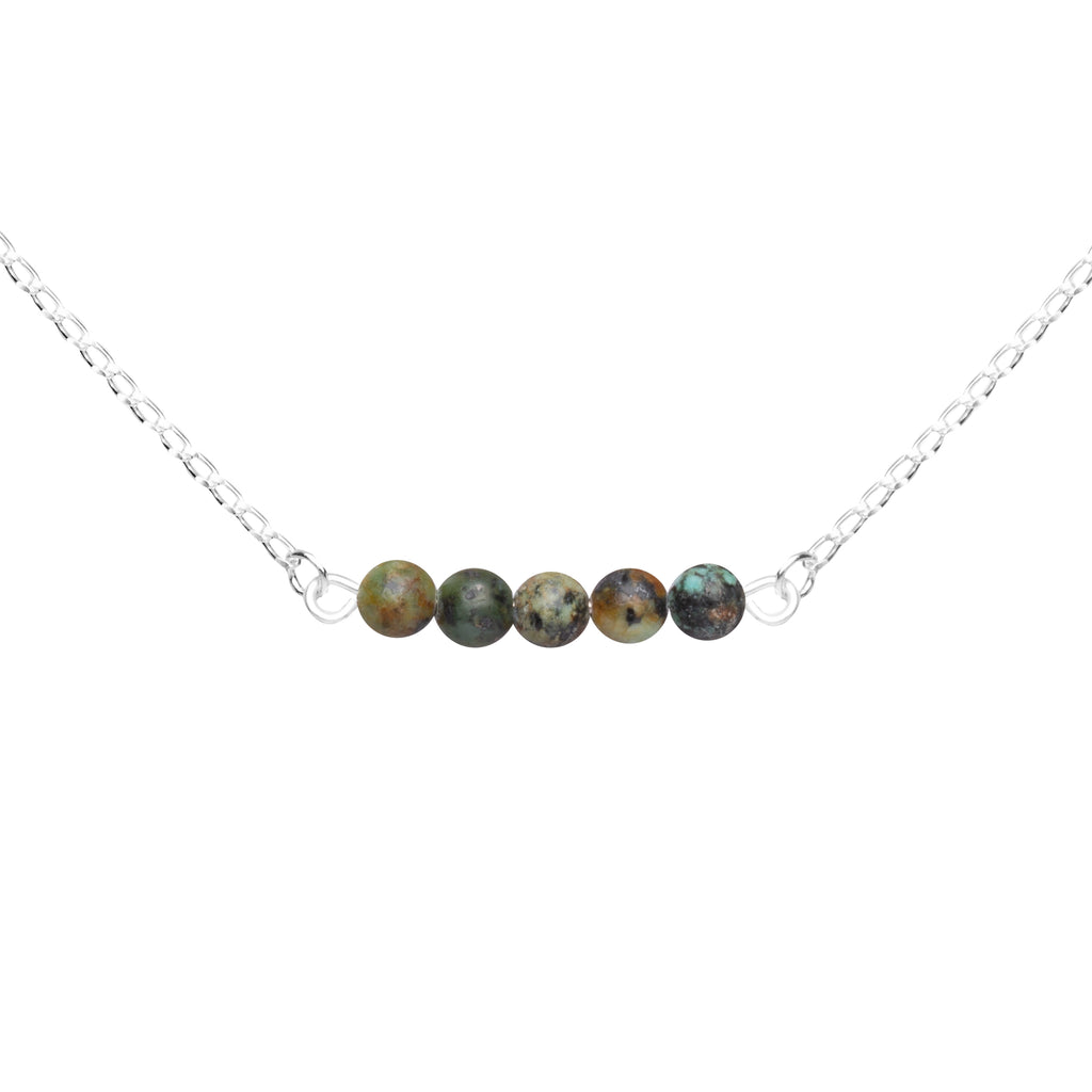 Stone Bar Necklace | African Turquoise