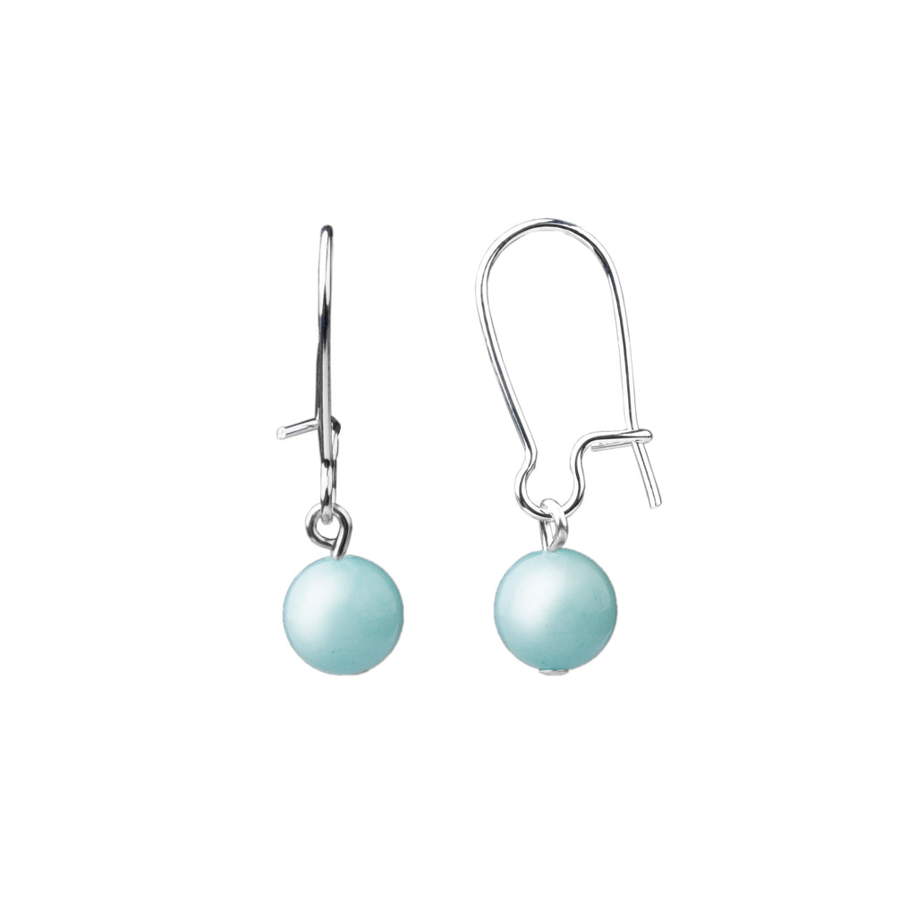 Earring | Kidney Wire - Small  | Tiffany Blue Agate