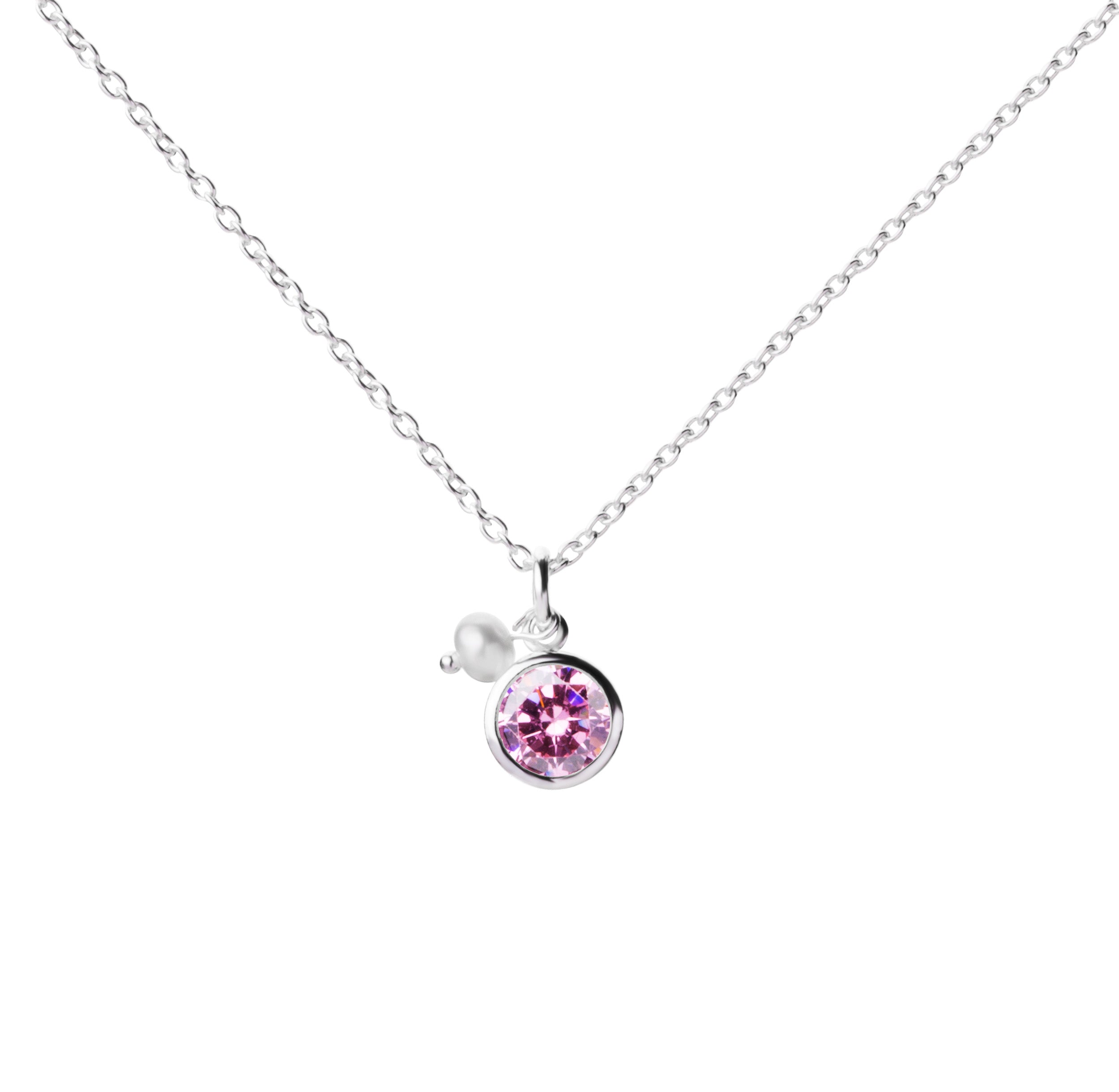 Sterling Silver Celtic Harmony Birthstone Necklace With Swarovski Crystal - Birthstone  Necklace