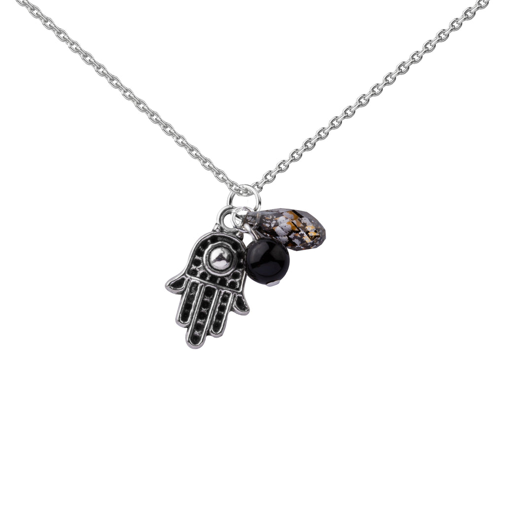 Hamsa | Cluster Necklace | Sterling Silver