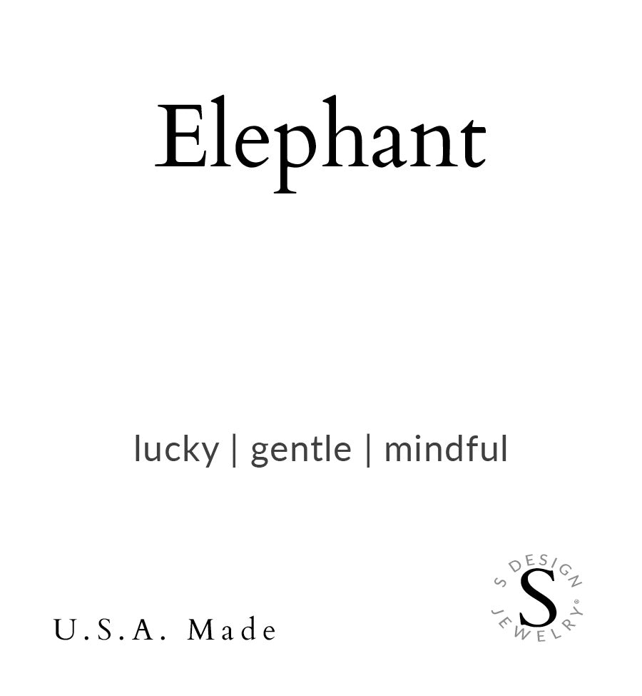 Elephant | Soft Bangle Charm Bracelet | Rose Quartz
