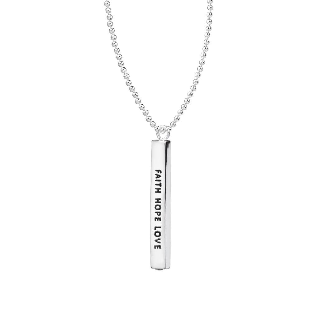 Intention Word Necklace | Faith Hope Love