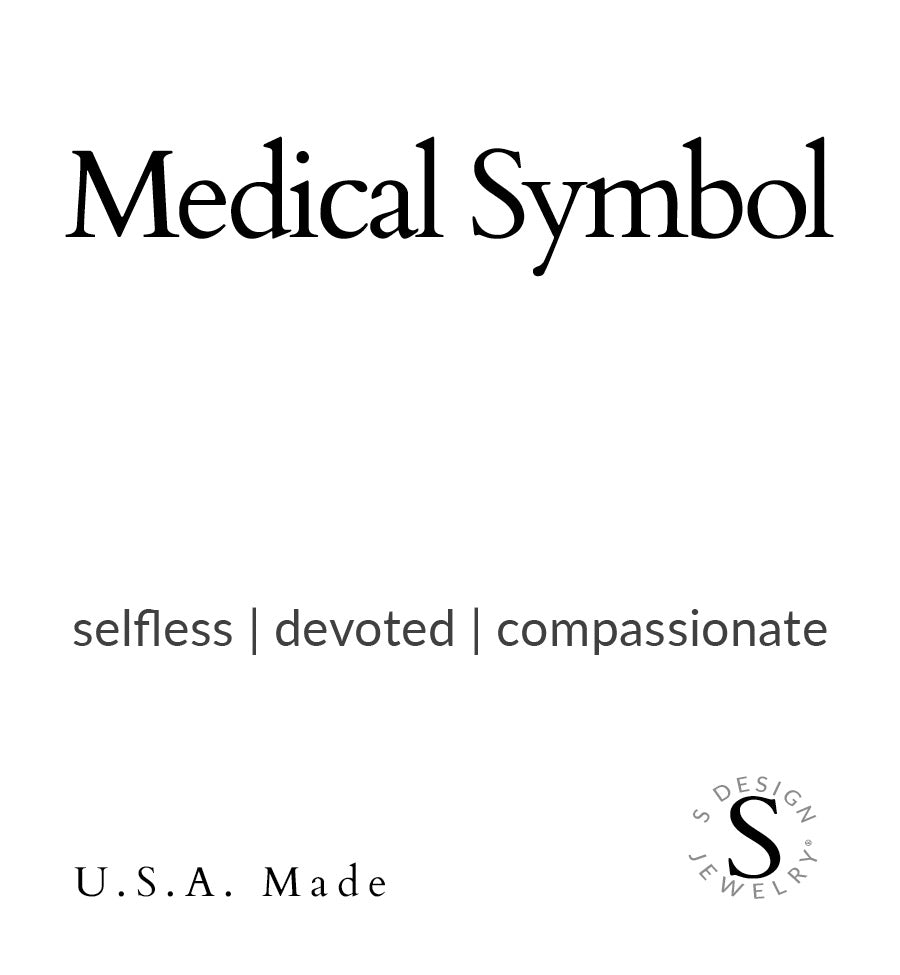 Caduceus (Medical Symbol) | Soft Bangle Charm Bracelet | Onyx