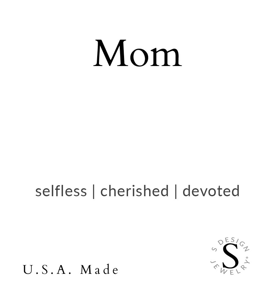 Mom | Soft Bangle Charm Bracelet | Amazonite