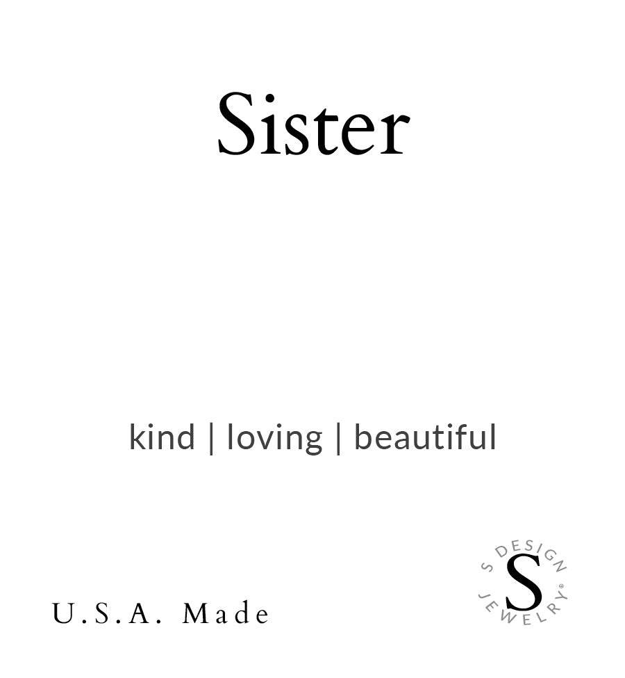 Sister | Soft Bangle Charm Bracelet | Amazonite