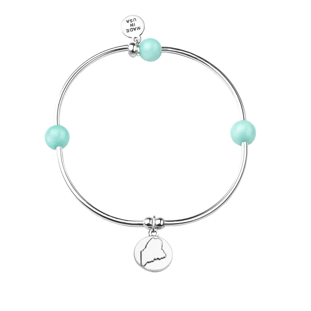Maine | Bangle Charm Bracelet | Tiffany Blue - Serenity