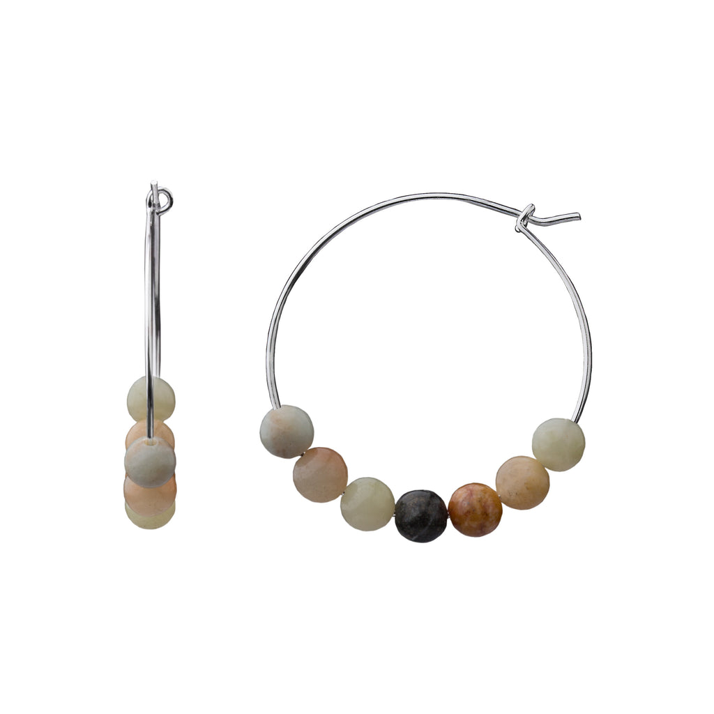 Earring | Stone Hoop | Amazonite