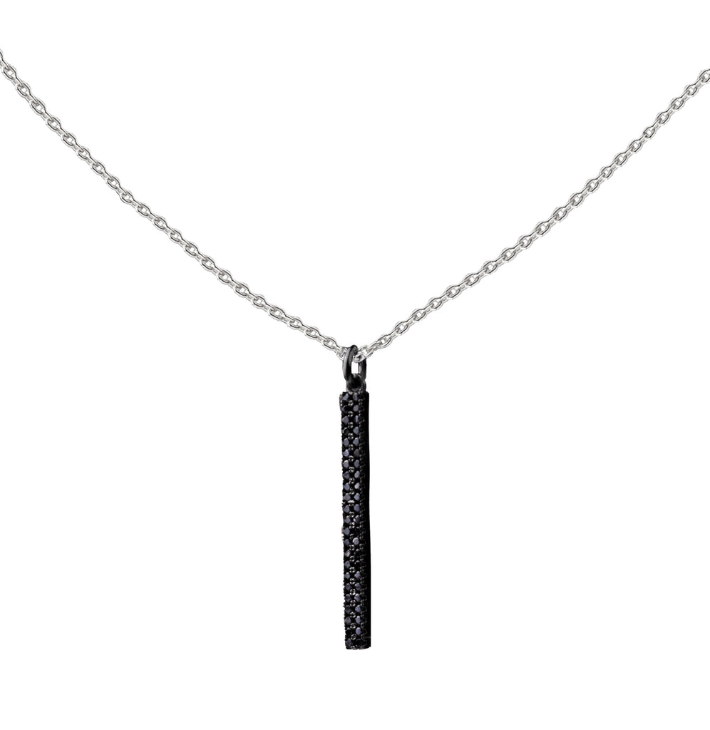 Bar | Little Layer Necklace | Sterling Silver - Pave