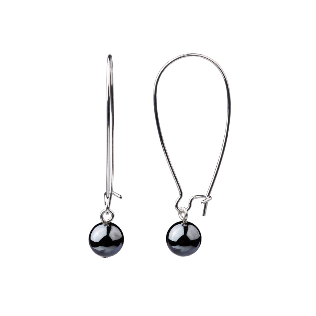 Earring | Kidney Wire - Large  | Hematite