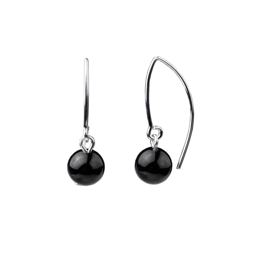 Earring | V Wire - Small  | Onyx
