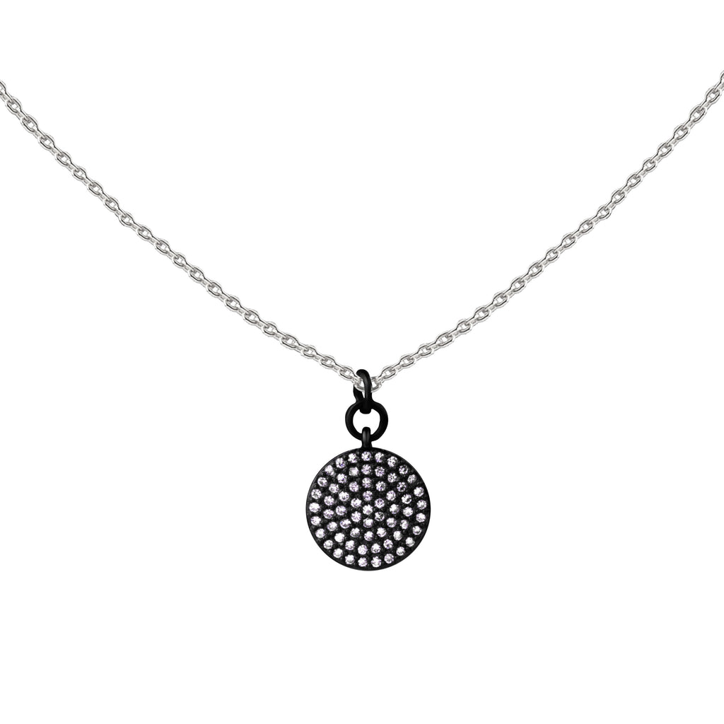 Coin | Little Layer Necklace | Sterling Silver - Gunmetal