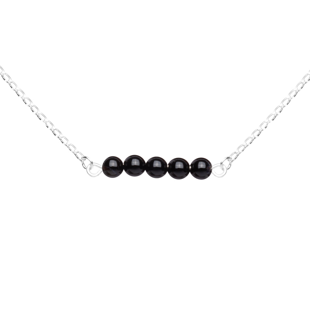 Stone Bar Necklace | Onyx