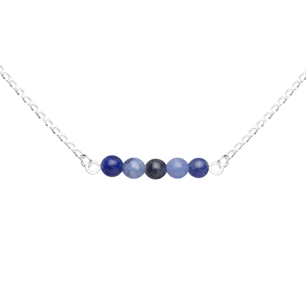 Stone Bar Necklace | Sodalite