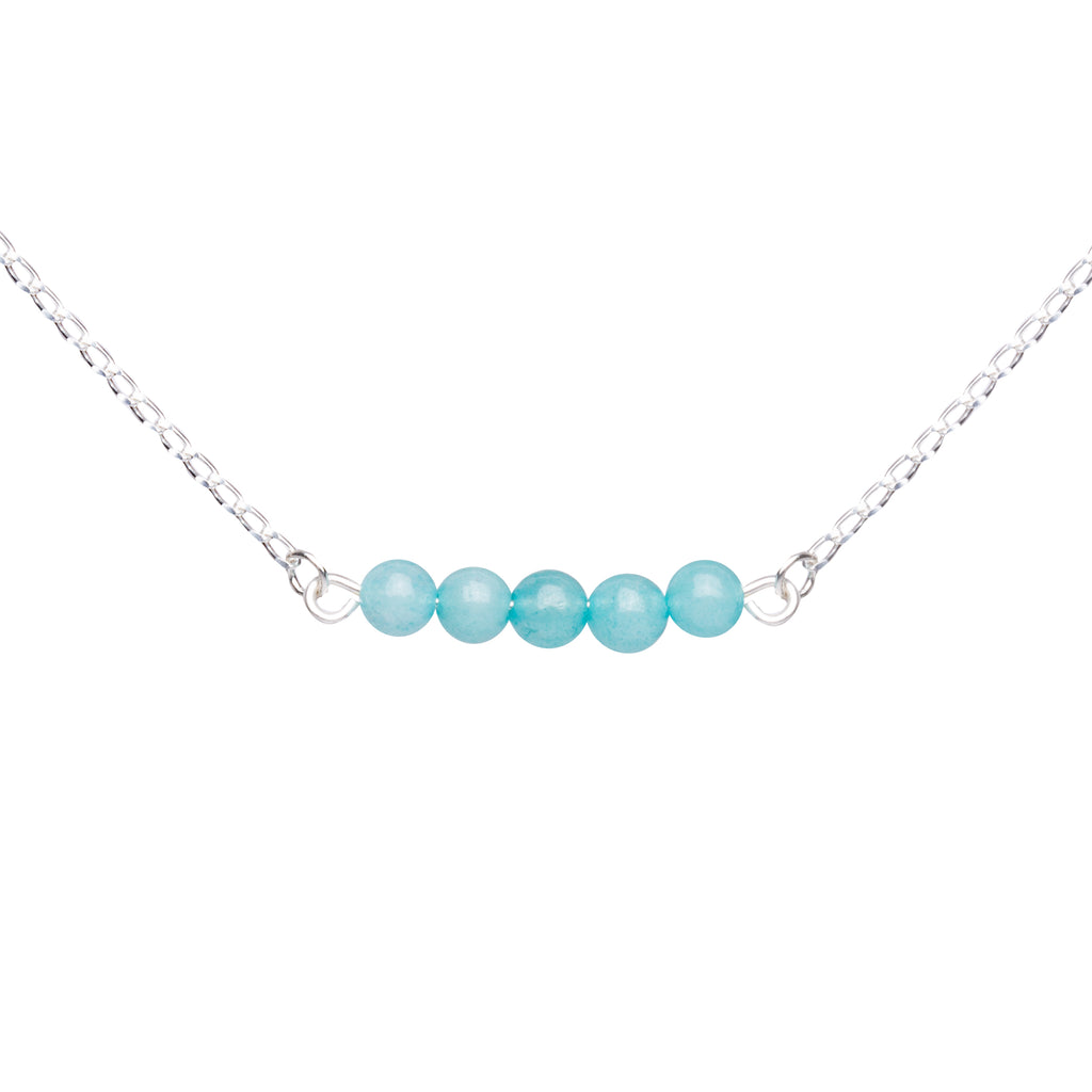 Stone Bar Necklace | Tiffany Blue Agate