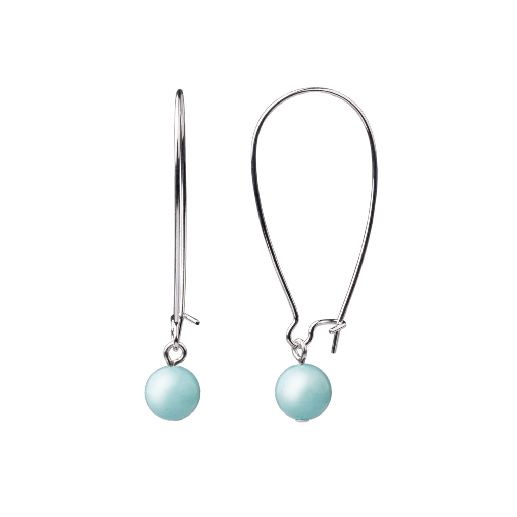 Earring | Kidney Wire - Large  | Tiffany Blue Agate