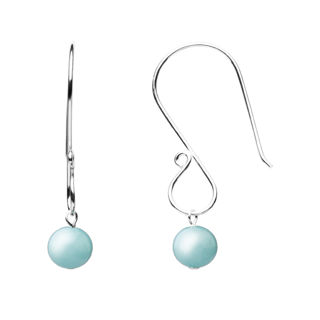 Earring | S Loop | Tiffany Blue Agate