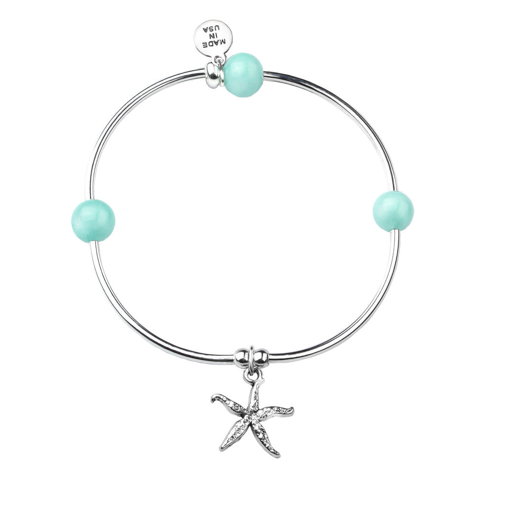 Starfish | Soft Bangle Charm Bracelet |  Tiffany Blue