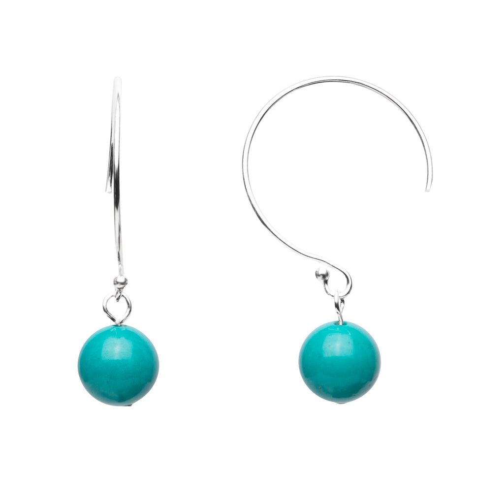 Earring | Curved Loop | Turquoise